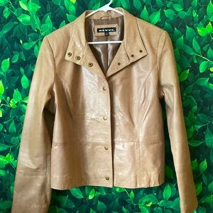 Tan Revue Lamb leather Jacket. size Large